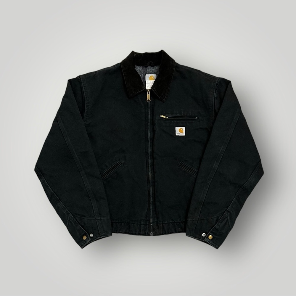 Vintage Y2K 2000s Carhartt Detroit Jacket J001 BLK Blanket Lined